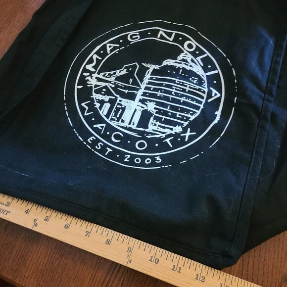 Magnolia Waco TX Black Canvas Tote and NWT White Tea Towel - Picture 8 of 12
